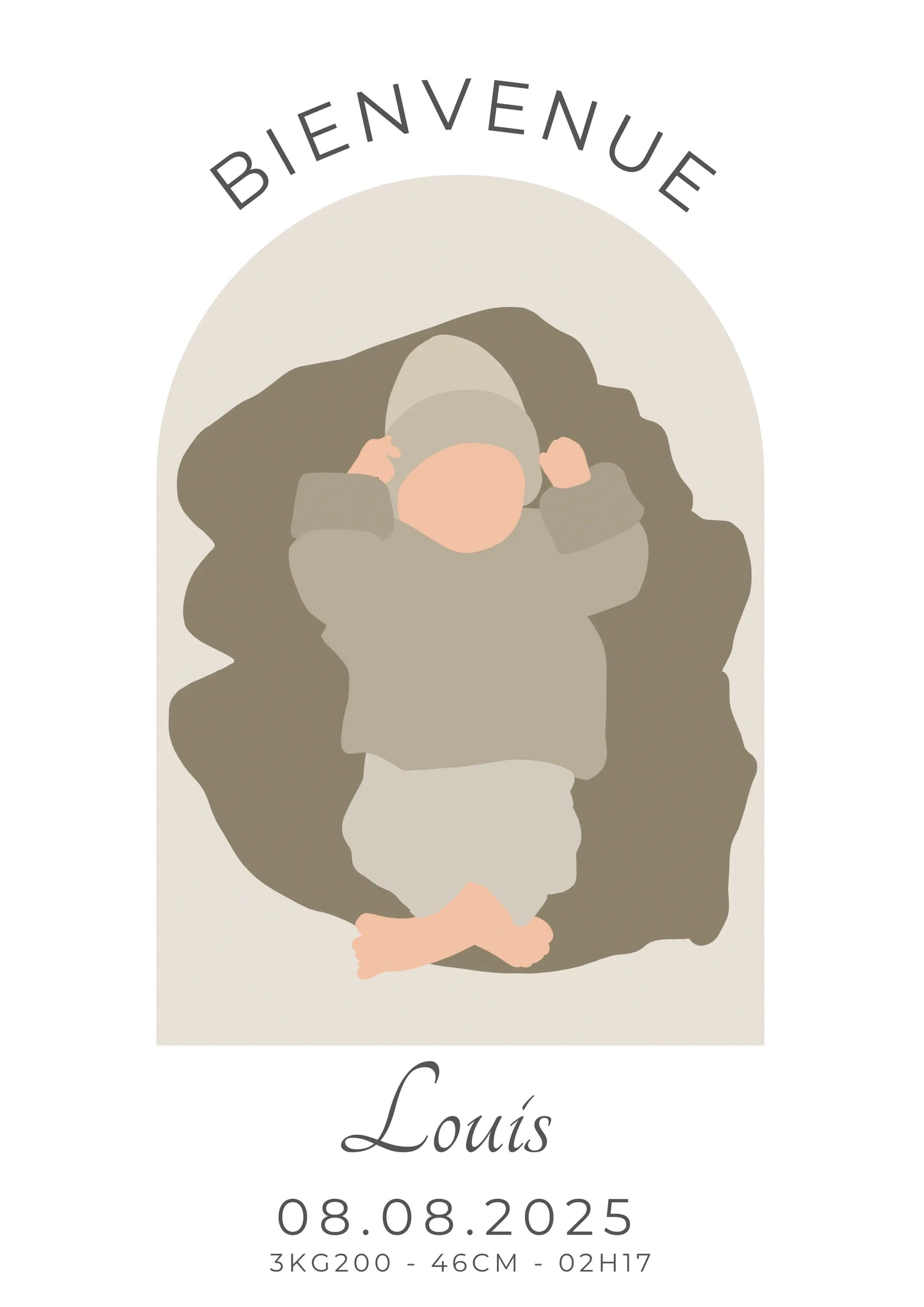 Cadeau de naissance original - 100% personnalisable - décoration murale de chambre - idée cadeau fille garçon - parlemoide.toi