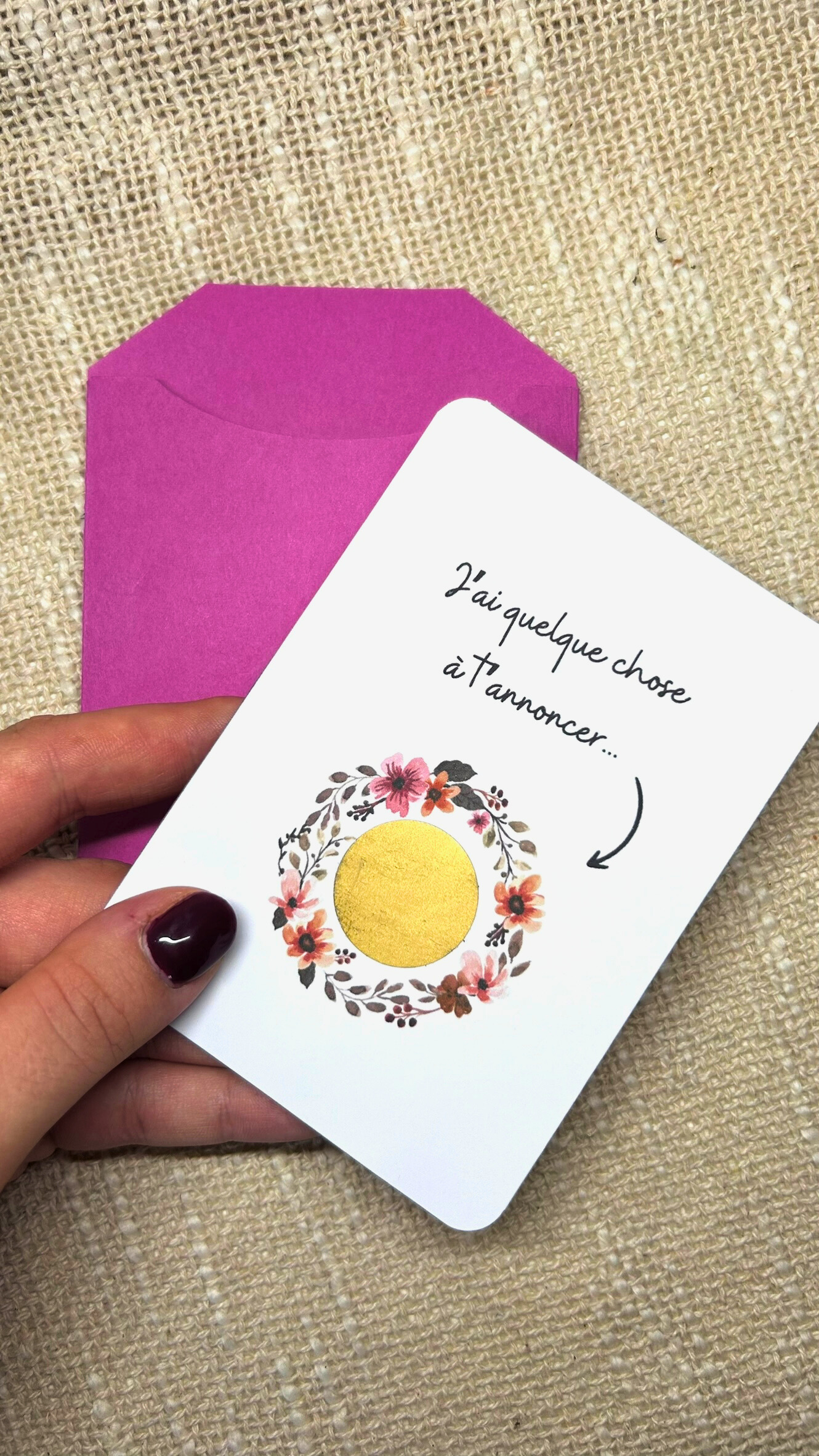Carte à gratter à personnaliser - Annonce et demande pour tous les événements