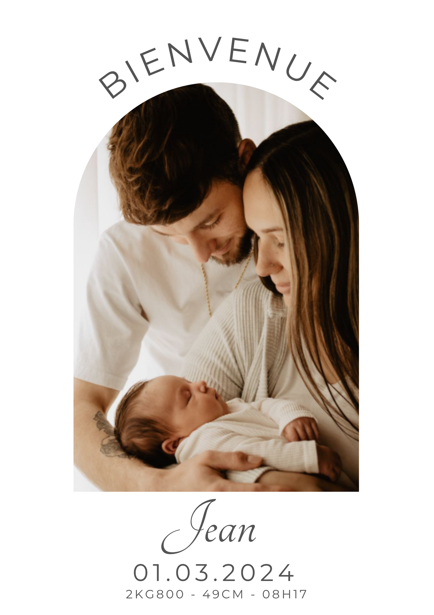 Cadeau de naissance - affiche photo personnalisée