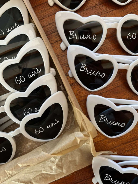 Lunettes cœur à personnaliser anniversaire - parlemoide.toi