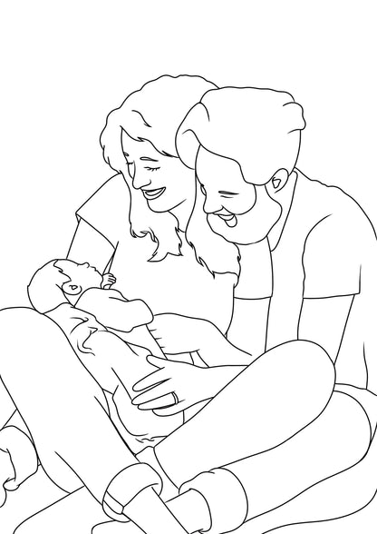 Cadeau anniversaire original - affiche illustration personnalisée - parlemoide.toi