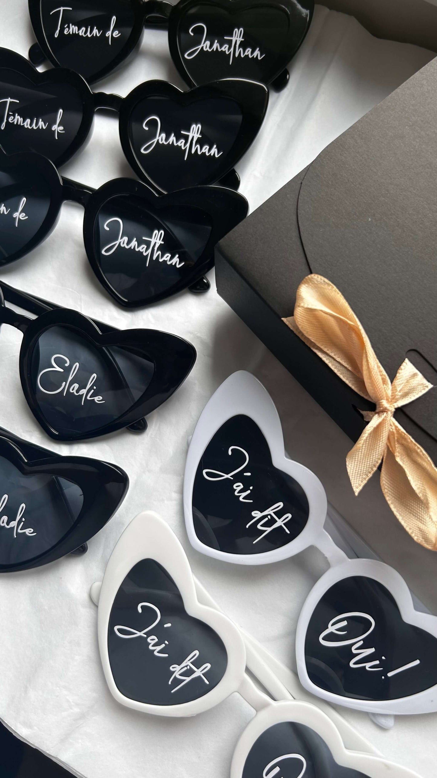 Lunettes cœur à personnaliser mariage - parlemoide.toi