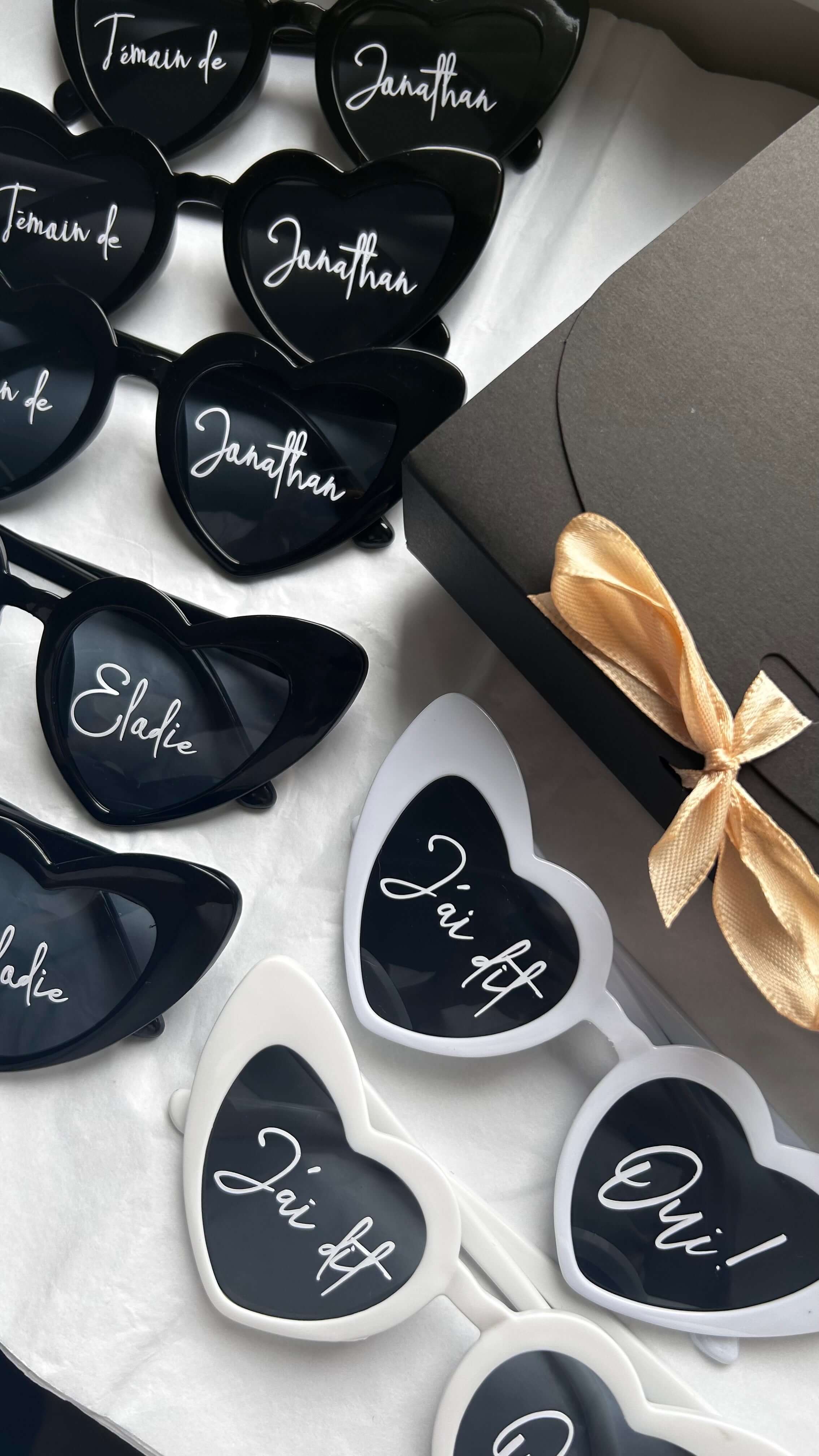 Lunettes cœur à personnaliser mariage - parlemoide.toi