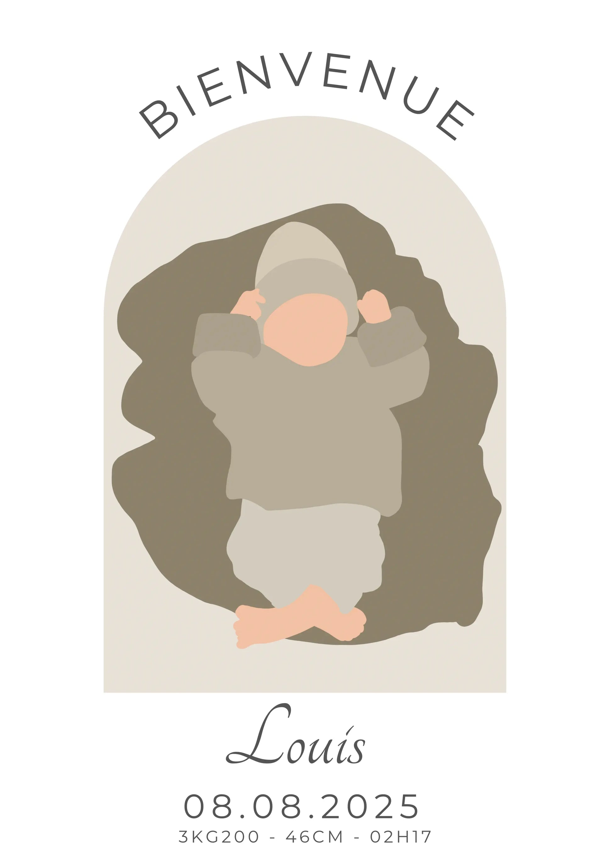 Cadeau de naissance original - 100% personnalisable - décoration murale de chambre - idée cadeau fille garçon - parlemoide.toi