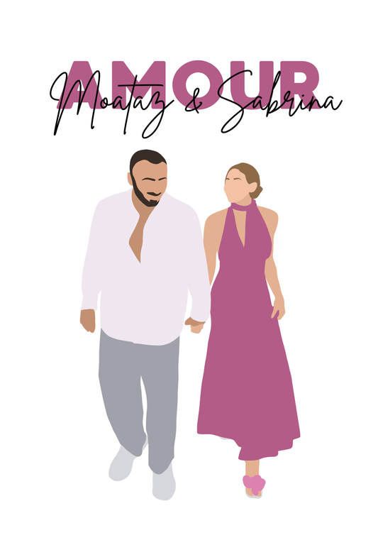 affiche personnalisée et illustrée - cadeau romantique et original