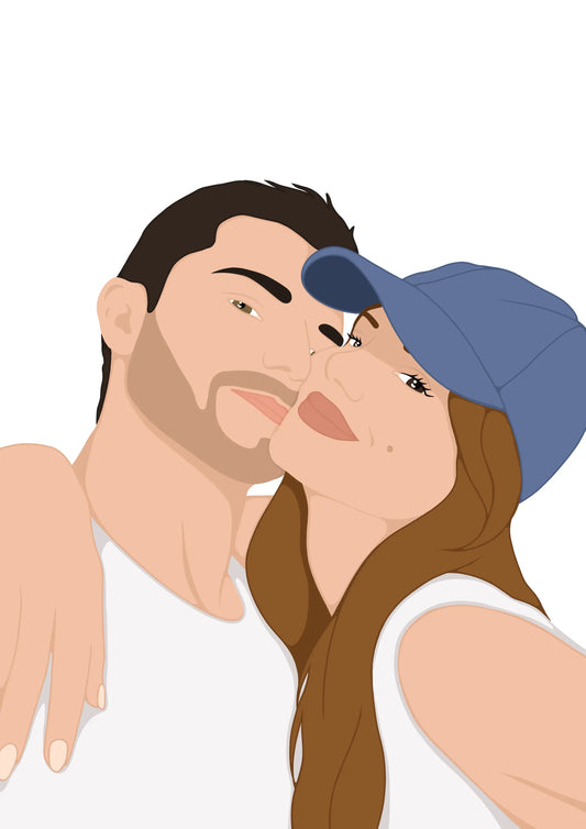 Illustration personnalisée avec visage - France