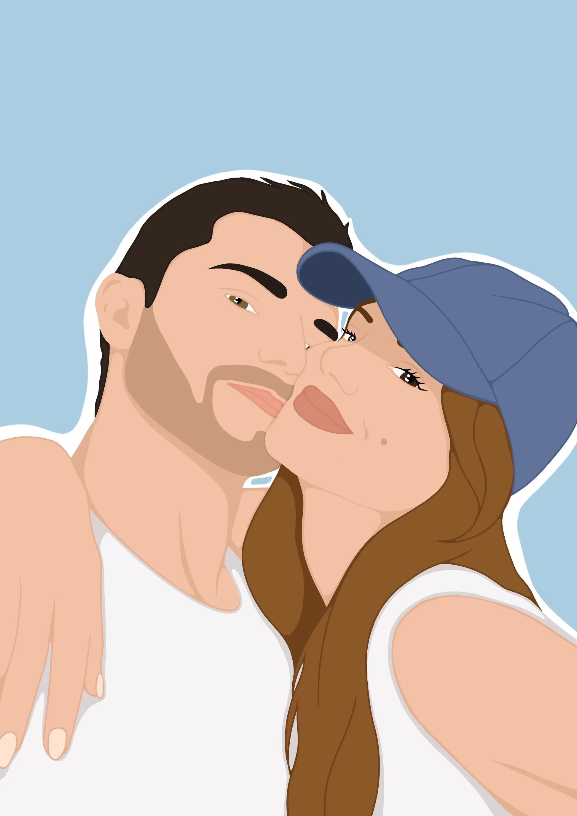 Illustration personnalisée avec visage détaillé