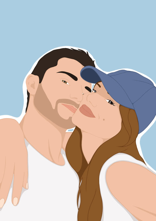 Illustration personnalisée avec visage détaillé