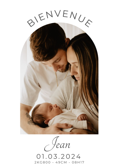 Cadeau de naissance - affiche photo personnalisée