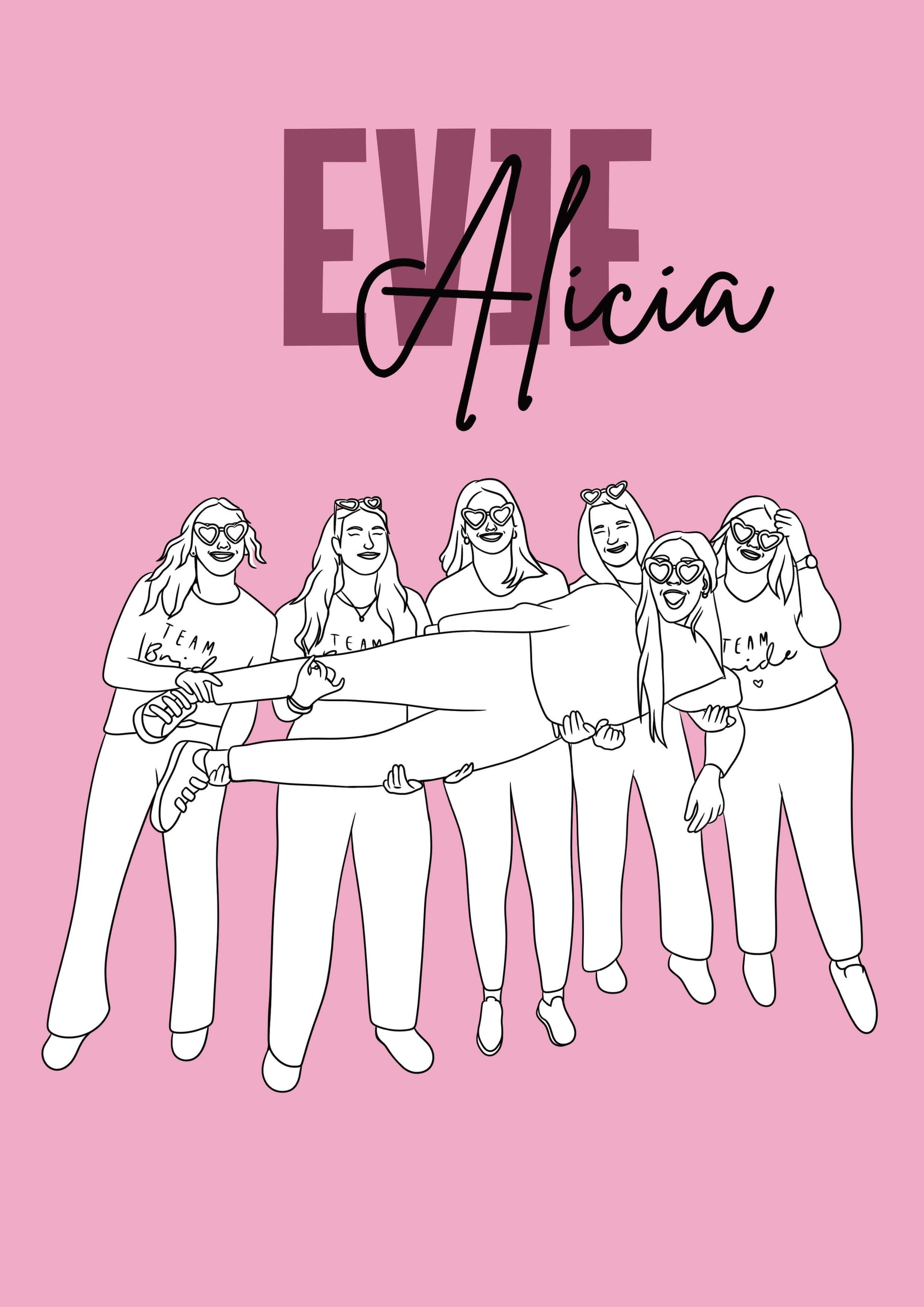 Affiche personnalisée EVJF - cadeau EVJF