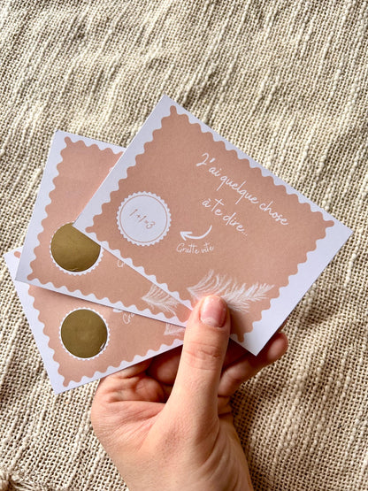 Annonce grossesse original et unique -  carte à gratter 100% personnalisable - parlemoide.toi