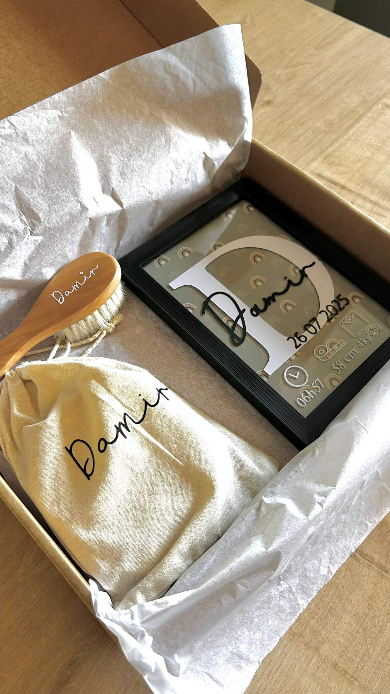 coffret cadeau personnalisé de naissance - cadeau mixte