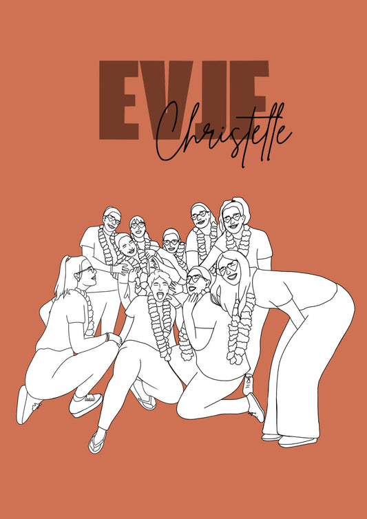 Affiche personnalisée EVJF - cadeaux demoiselles d'honneur