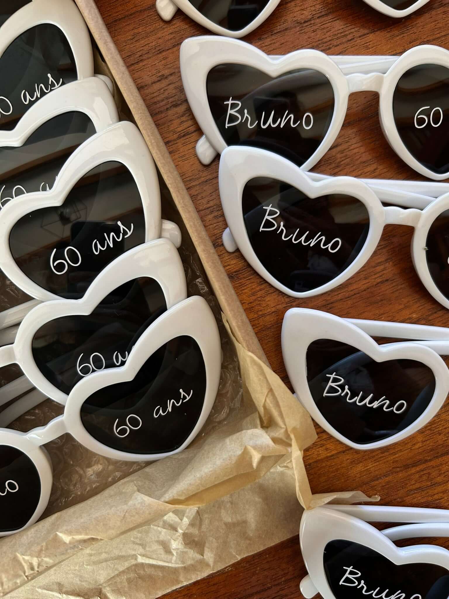Lunettes cœur à personnaliser anniversaire - parlemoide.toi