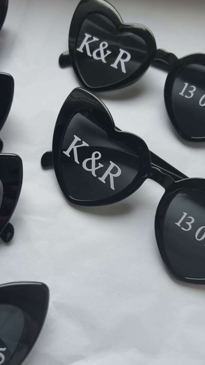 Lunettes cœur à personnaliser - cadeaux invité
